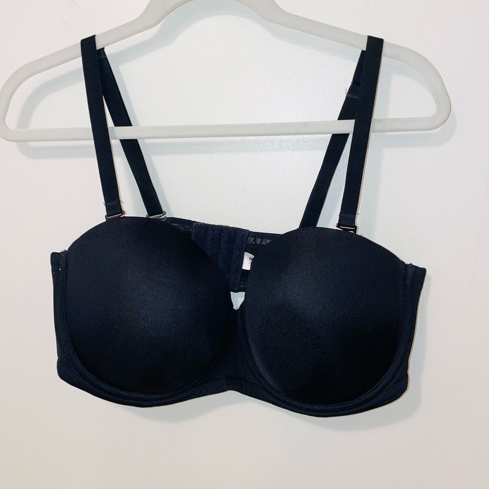 Wacoal 854119 Red Carpet Black Strapless convertible Bra size 42DD rem straps